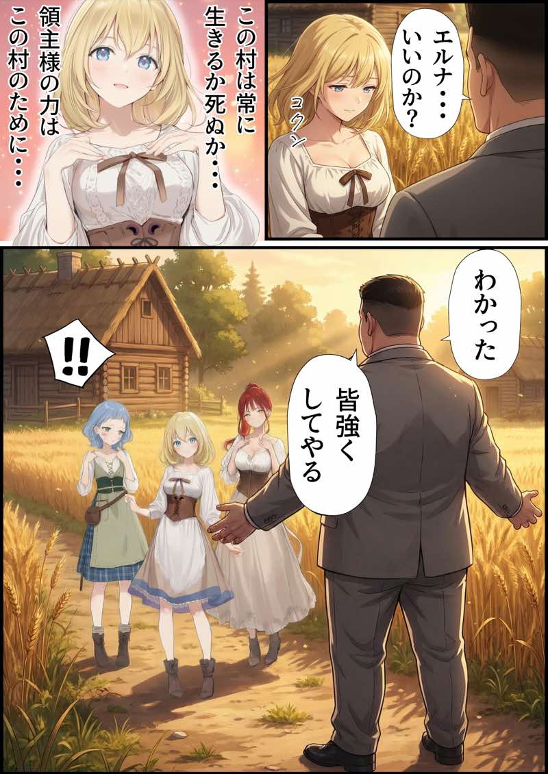 【異世界召喚】追放された種付けおじさん、辺境でハーレム悪徳領主になる 試し読み77