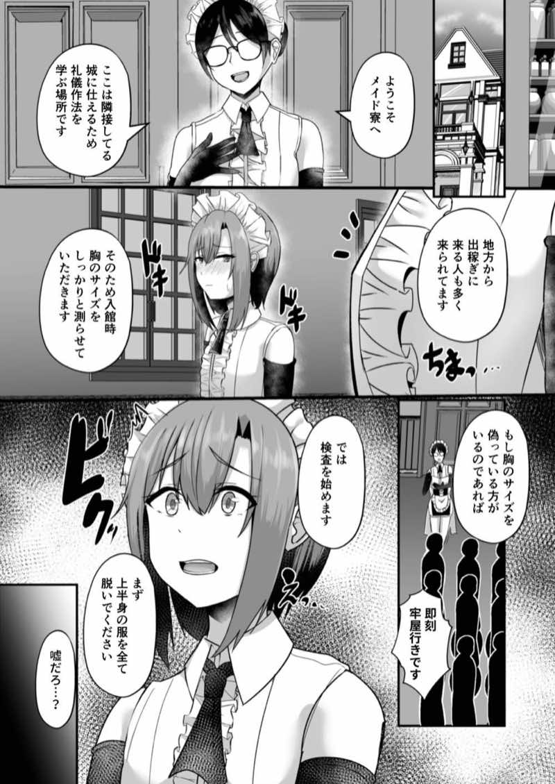 貧乳ユートピアの隠れ巨乳2 〜禁制爆乳バレから始まる王子専属Wメイド種付け教育〜 試し読み4