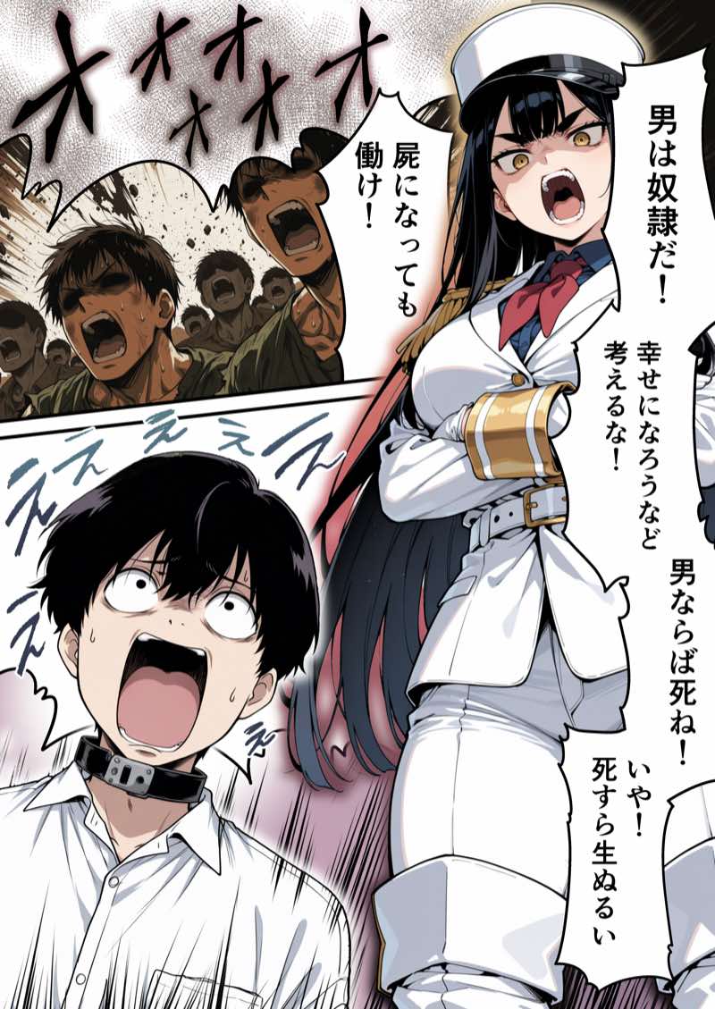 太眉おっぱい長官と貧乳ジト目副官にワクチンポな僕が搾精部屋へ閉じ込められる話 試し読み9