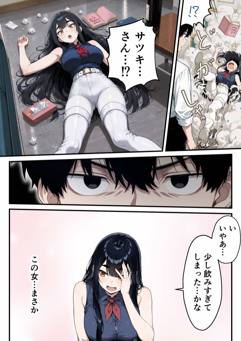 太眉おっぱい長官と貧乳ジト目副官にワクチンポな僕が搾精部屋へ閉じ込められる話 試し読み17