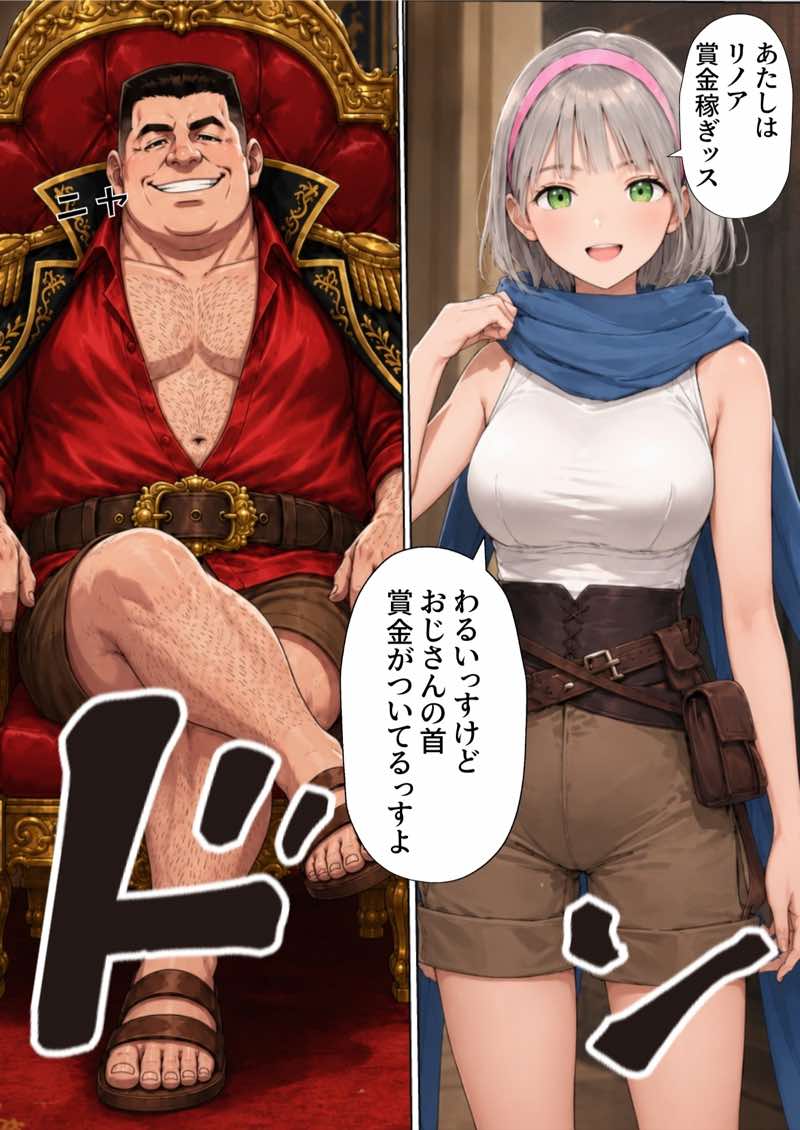 【銀髪の賞金稼ぎ編】追放された種付けおじさん、辺境でハーレム悪徳領主になる第2巻 試し読み32