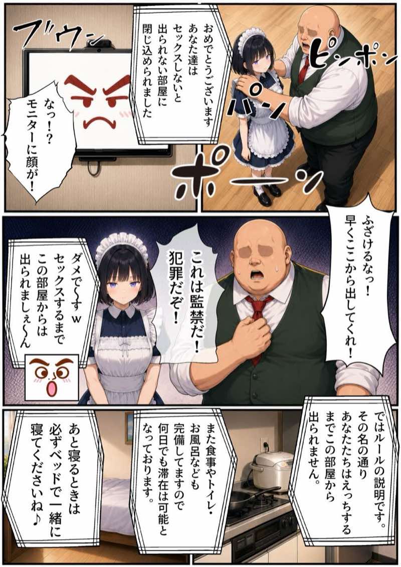 【総集編】おじさんとセックスしないと出られない部屋全5作品 試し読み254
