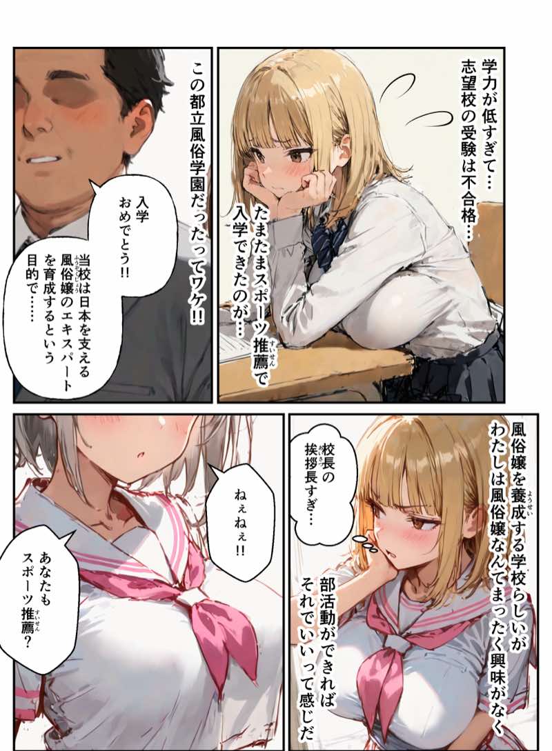 風俗養成校に入学した部活女子がハーレム性特訓 試し読み3