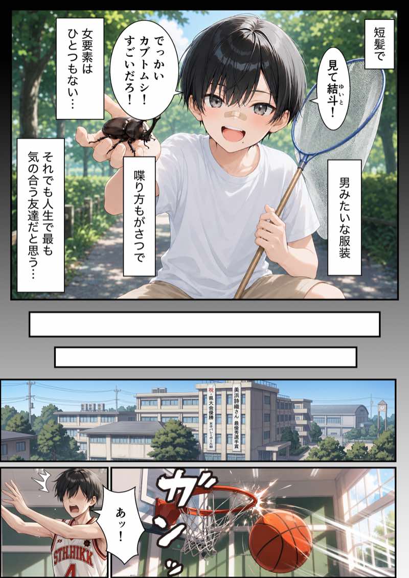 長身ボーイッシュ幼馴染との練習セックスは最高に気持ちいい  前編 試し読み2