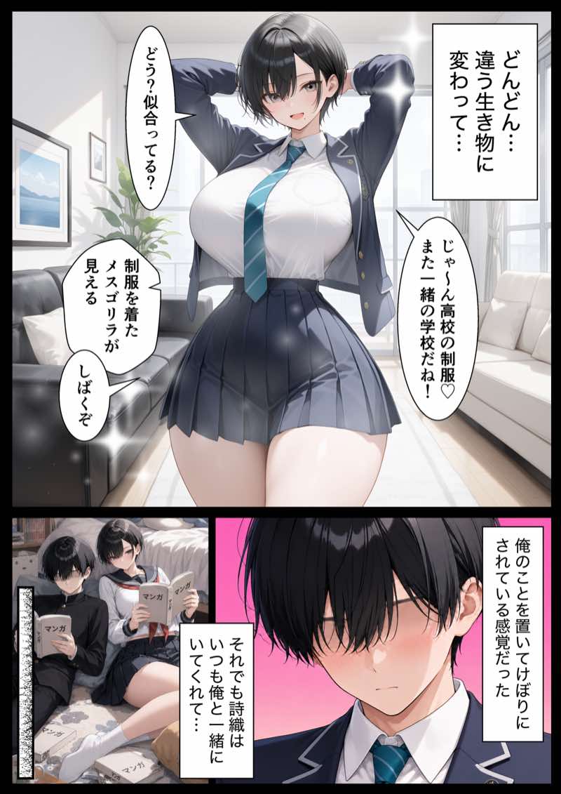 長身ボーイッシュ幼馴染との練習セックスは最高に気持ちいい  前編 試し読み15