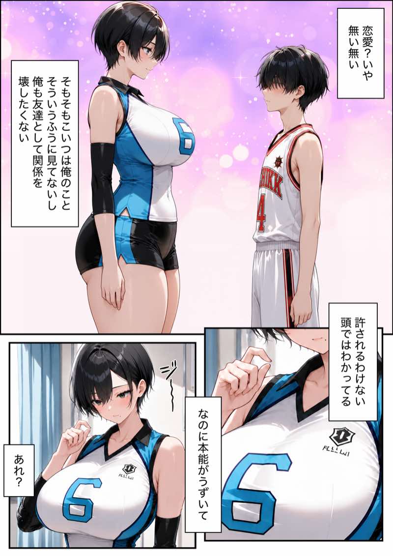 長身ボーイッシュ幼馴染との練習セックスは最高に気持ちいい  前編 試し読み16