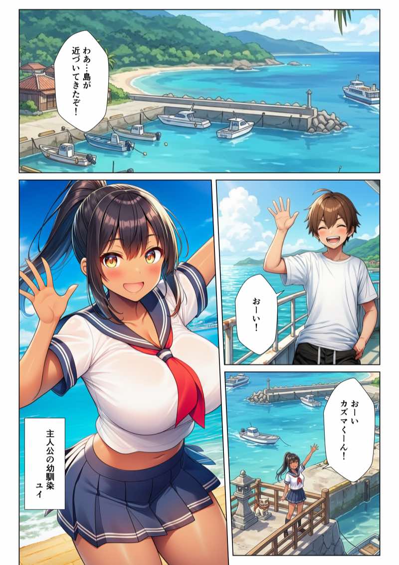 貞操観念がぶっ壊れてる南の島で日焼け女子校生たちとハメまくる話 試し読み2