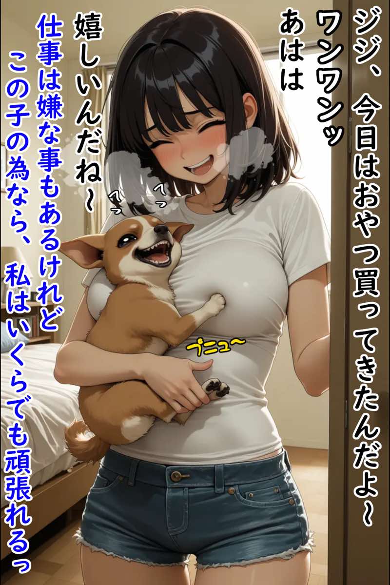 巨乳飼い主の愛犬がキモいおじさん（人間）になったから元の姿に戻す為、言われるままにご奉仕したけど、実はストーカーおやじだった件  前編（愛撫編） 試し読み9