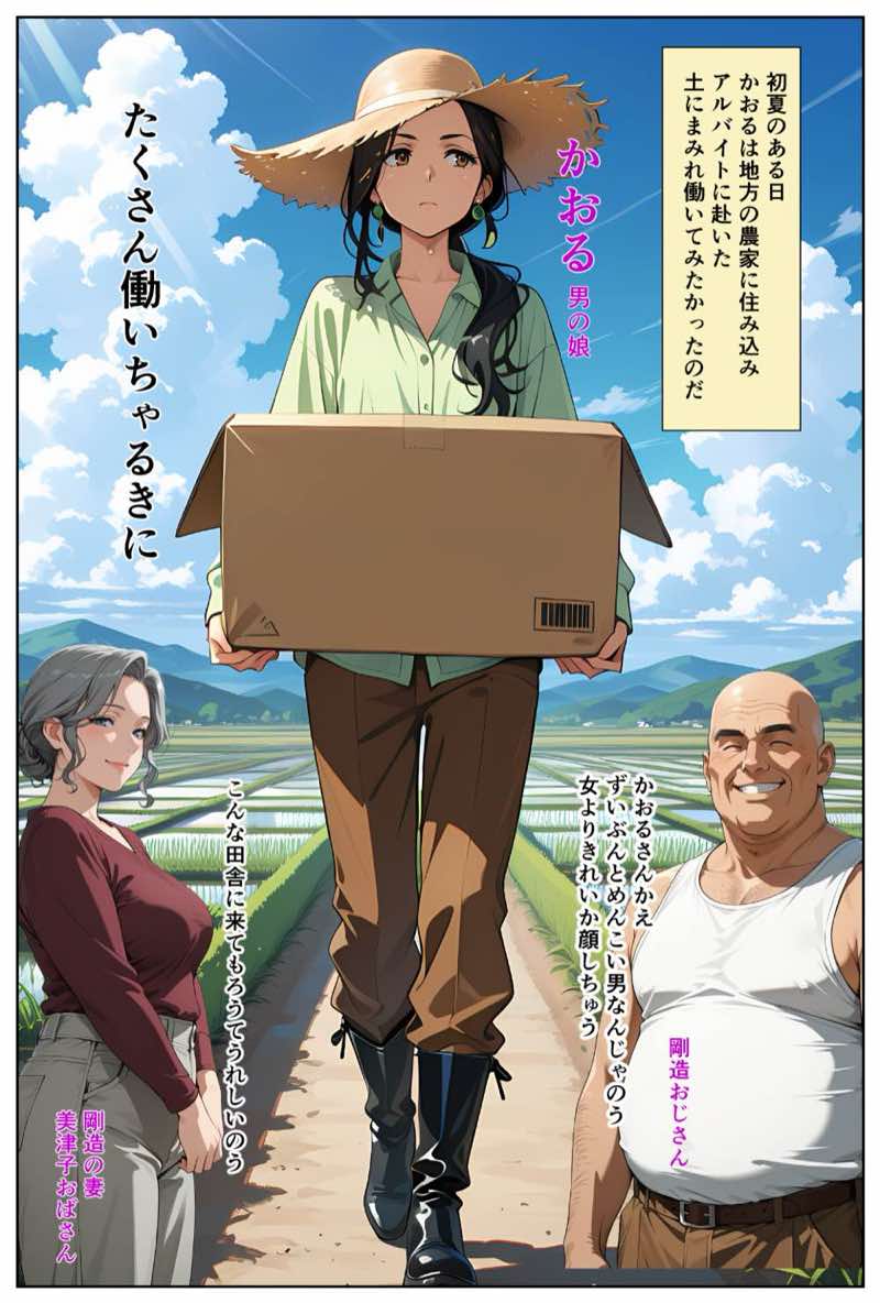 男の娘かおるの赤ふんどしで田舎の変態夫婦に緊縛されるの巻 試し読み1