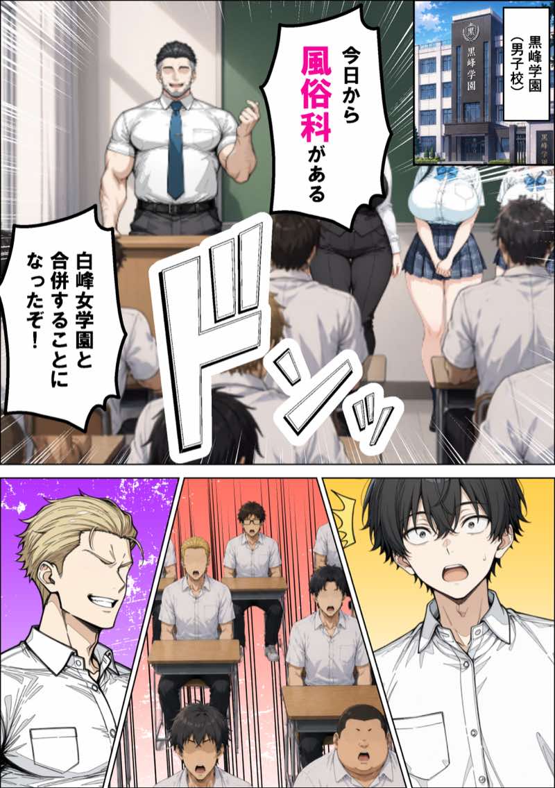 学校合併で風俗科ギャルに連続逆指名されてハーレム無双した話 試し読み1