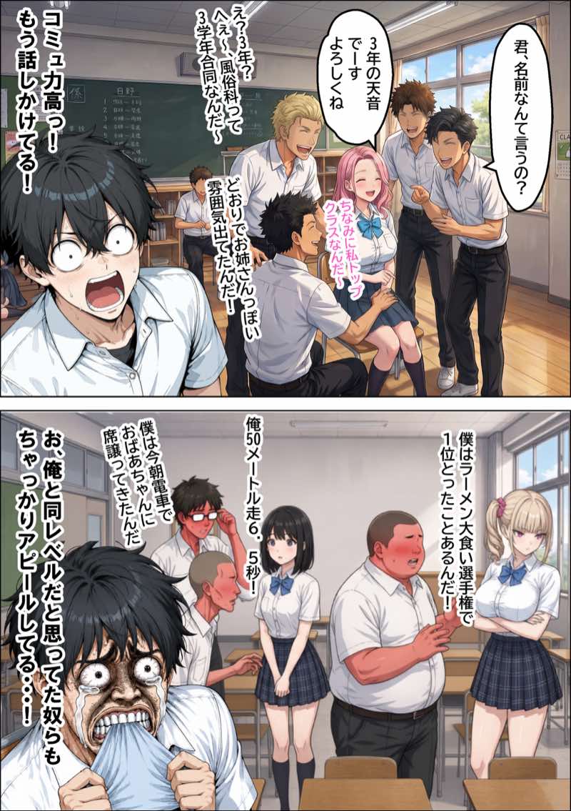 学校合併で風俗科ギャルに連続逆指名されてハーレム無双した話 試し読み9
