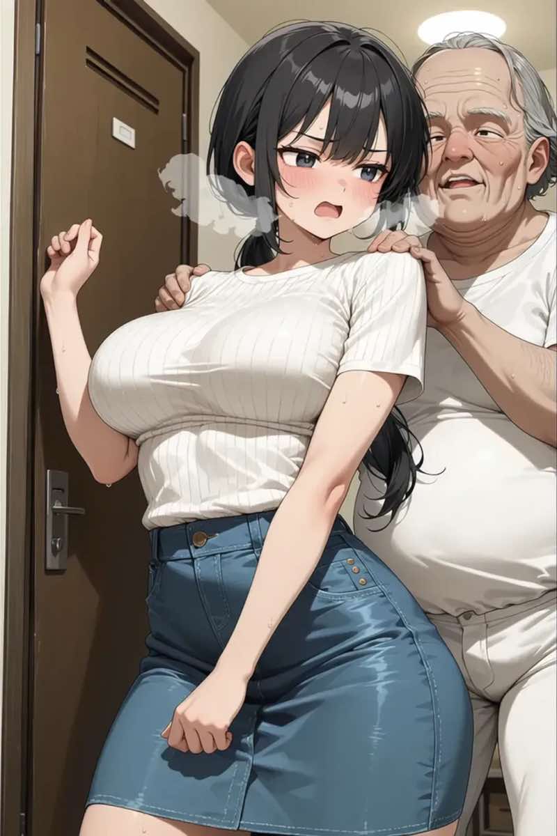 【イラスト版】弱みを握られた巨乳人妻は、旦那の知らない所で、キモい義父に身体を弄ばれ寝取られる。 試し読み11