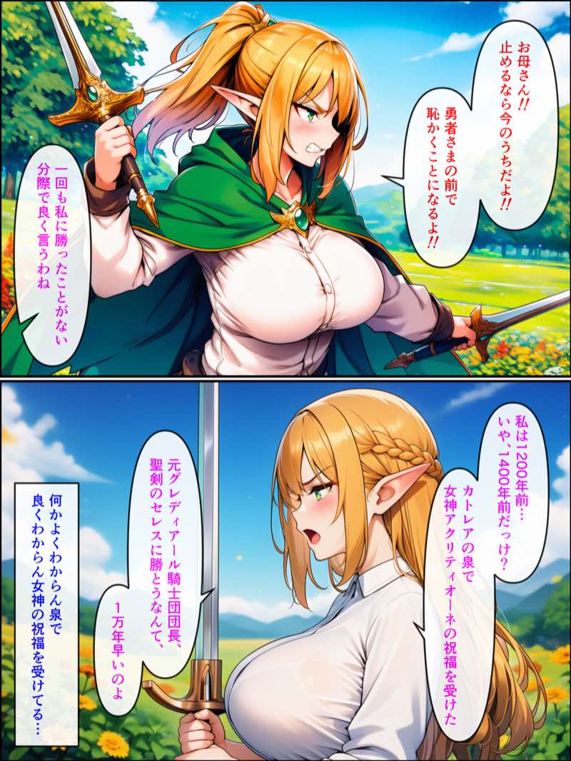 異世界転生して美人巨乳エルフ親子とらぶらぶセックスする話3 〜ハーレム編〜 試し読み13